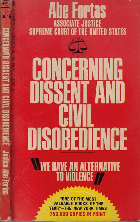 Concerning dissent and civil disobedience - copertina