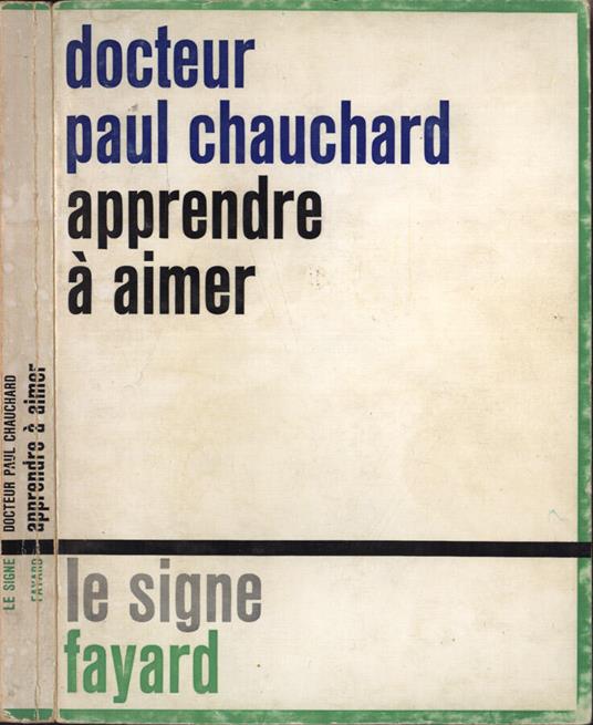 Apprendre à aimer - Paul Chauchard - copertina