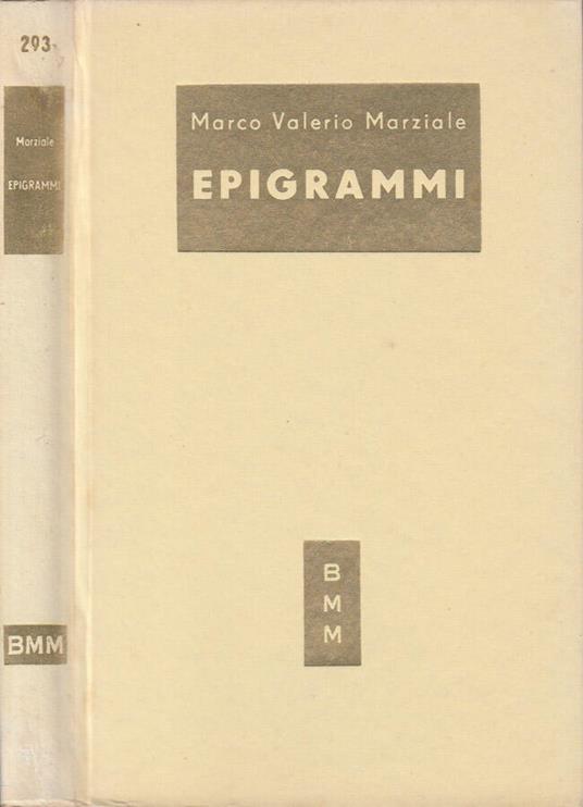 Epigrammi - Marco Valerio Marziale - copertina