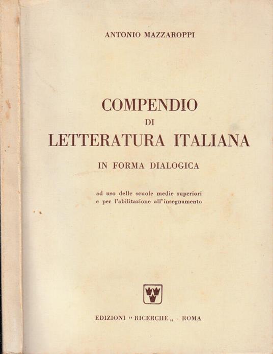 Compendio della storia della letteratura Italiana (Paperback) 