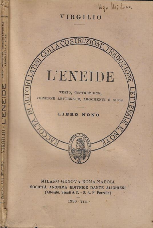 L' Eneide Libro nono - Virgilio - copertina