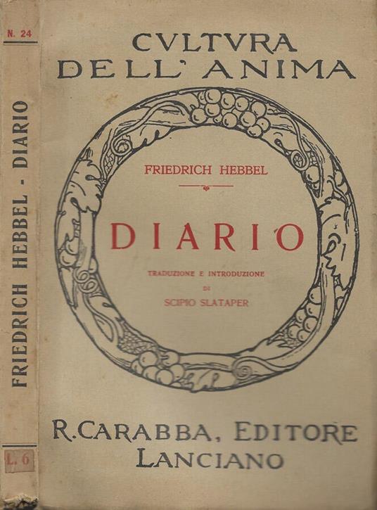 Diario - Friedrich Hebbel - copertina