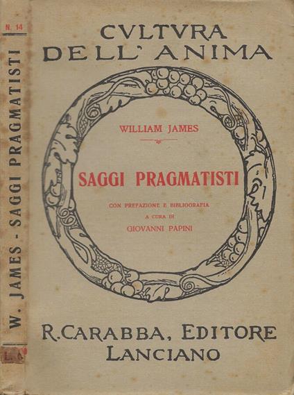 Saggi pragmatisti - William James - copertina