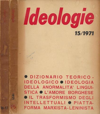 Ideologie - copertina