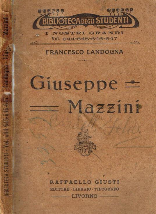 Giuseppe Mazzini - Francesco Landogna - copertina