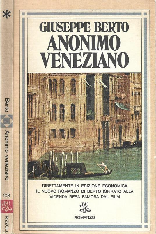 Anonimo Veneziano - Giuseppe Berto - copertina