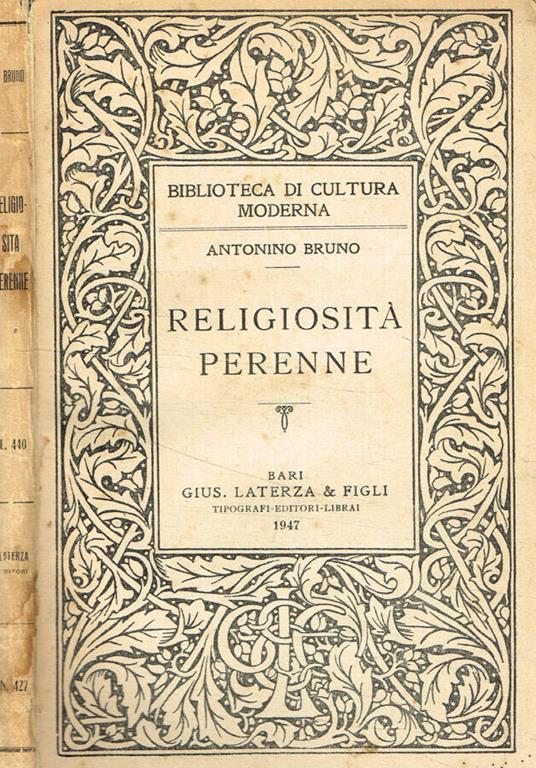 Religiosità perenne - Antonino Bruno - copertina