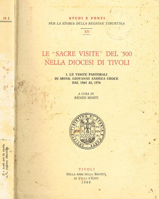 Le sacre visite del '500 nella diocesi di Tivoli - copertina