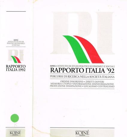 Rapporto italia '92 - copertina