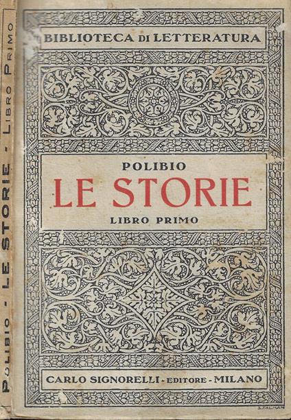 Le storie Libro primo - Polibio - copertina