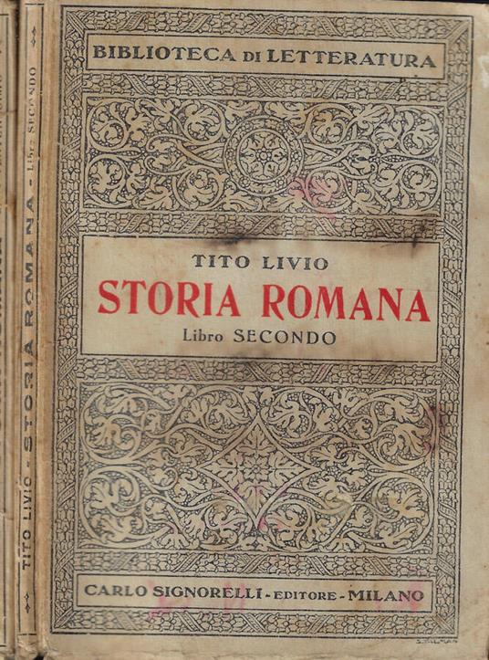 Storia romana Libro secondo- Libro ventunesimo - Tito Livio - copertina