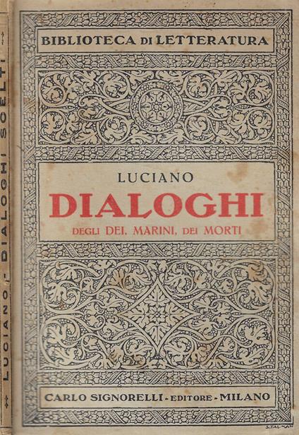 Dialogo degli Dei, marini, dei Morti - Luciano - copertina