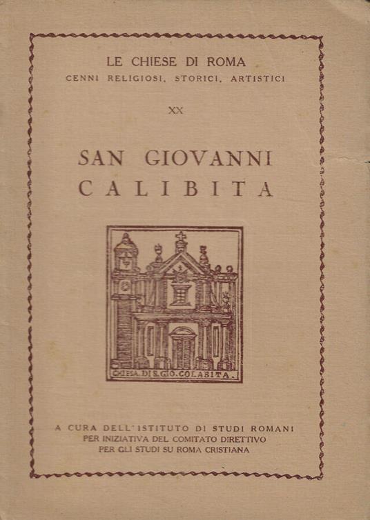 S. Giovanni Calibita - copertina