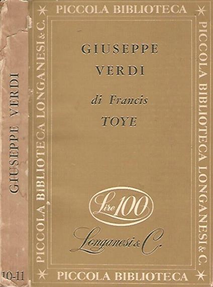 Giuseppe Verdi - Francis Toye - copertina