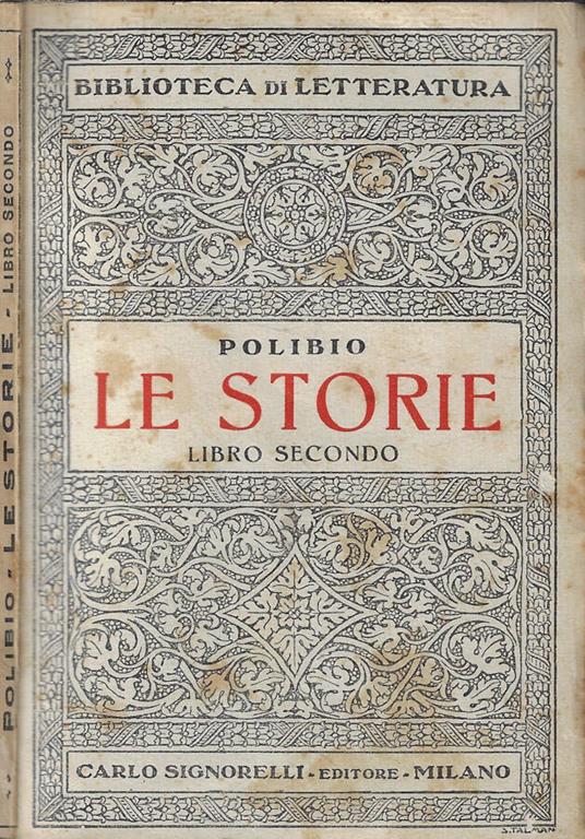 Le storie Libro secondo - Polibio - copertina