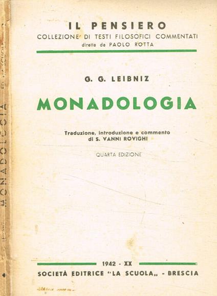 Monadologia - Gottfried W. Leibniz - copertina