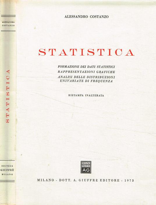 Statistica - Alessandro Costanzo - copertina