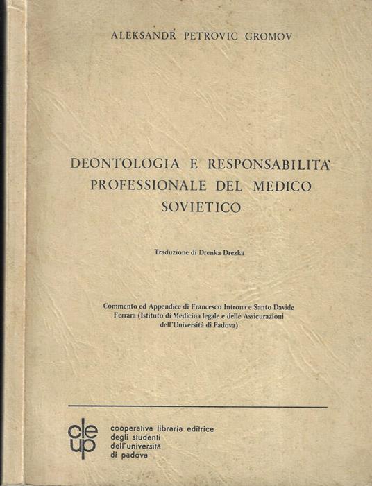 Deontologia e responsabilità professionale del medico sovietico - copertina