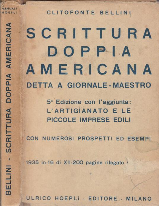 Scrittura doppia americana - Clitofonte Bellini - copertina