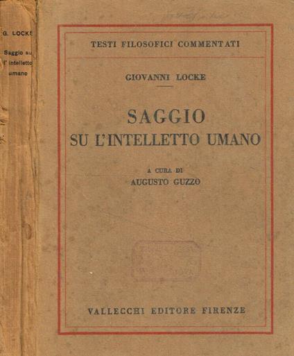 Saggio su l'intelletto umano - Giovanni Loche - copertina