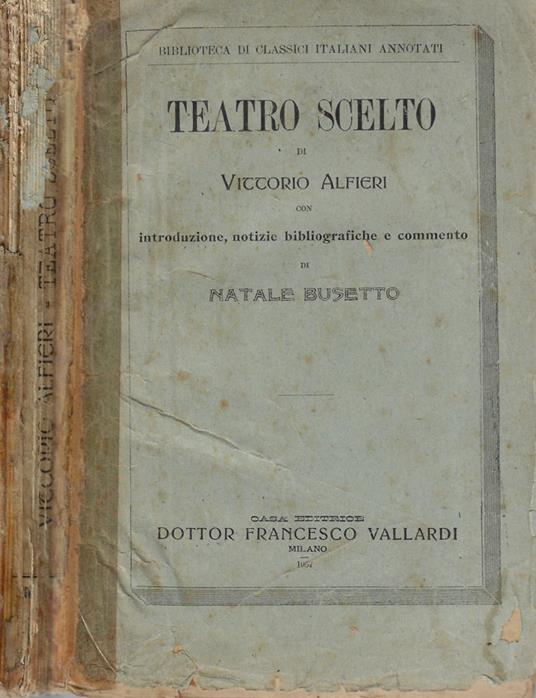 Teatro scelto - Vittorio Alfieri - copertina