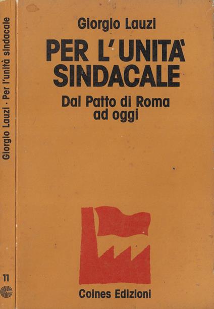 Per l'unità sindacale - Giorgio Luzzi - copertina