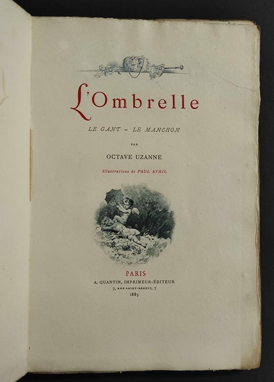 L' Ombrelle - Le Gant - Le Manchon - O. Uzanne - Ed. A. Quantin - Octave Uzanne - copertina