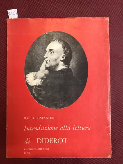 Introduzione alla letteratura di Diderot - Mario Bonfantini - copertina