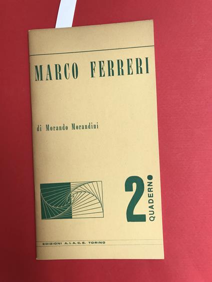 Marco Ferreri. Quaderno n. 2 - Morando Morandini - copertina