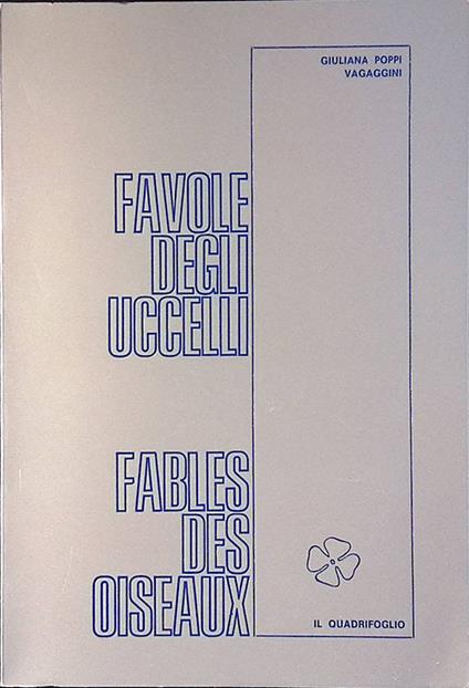 Favole degli uccelli - Fables des oiseaux - copertina