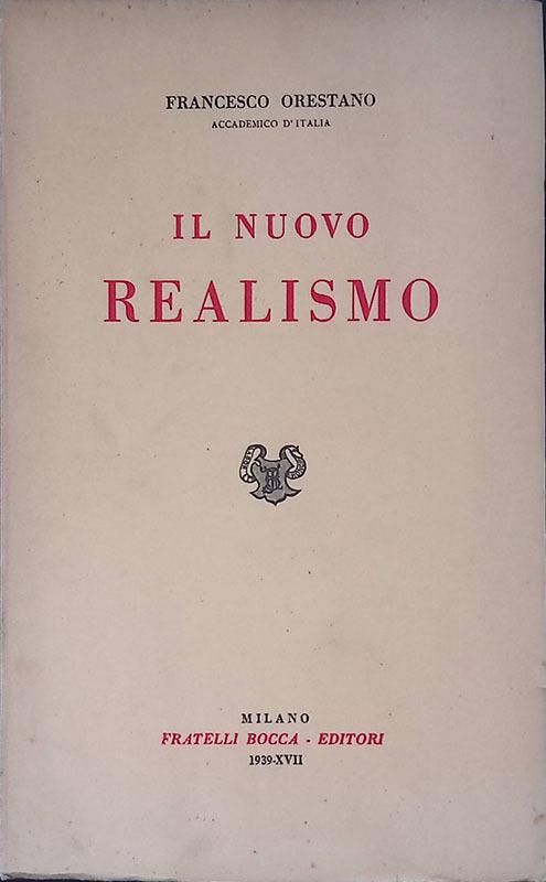Il nuovo realismo - Francesco Orestano - copertina