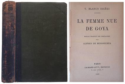 La femme nue de Goya - copertina