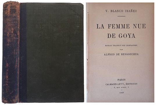 La femme nue de Goya - copertina