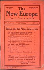 The New Europe. Vol.IX n.117, 9 january 1919. Britain and the Peace Conference