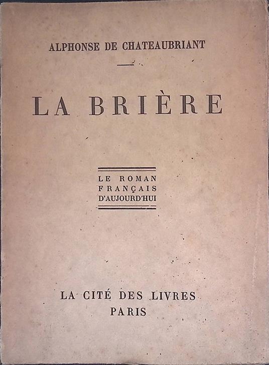 La Brière - Alphonse de Châteaubriant - copertina