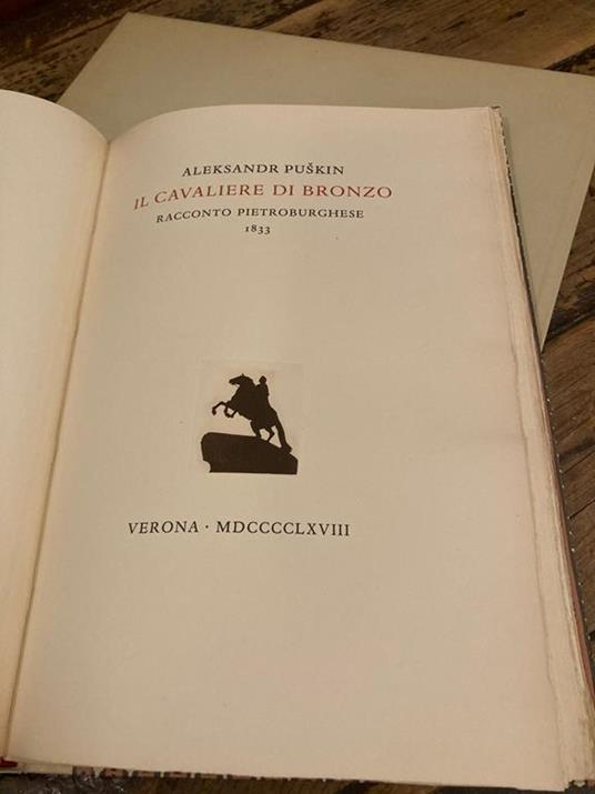 Il Cavaliere di bronzo. Racconto Pietroburghese. 1833 - Aleksandr Puskin - copertina