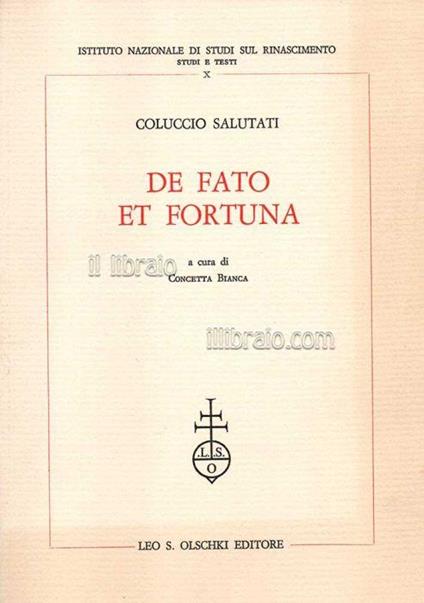 De fato et fortuna - copertina