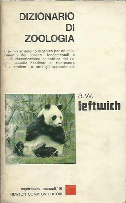 Dizionario di zoologia - copertina