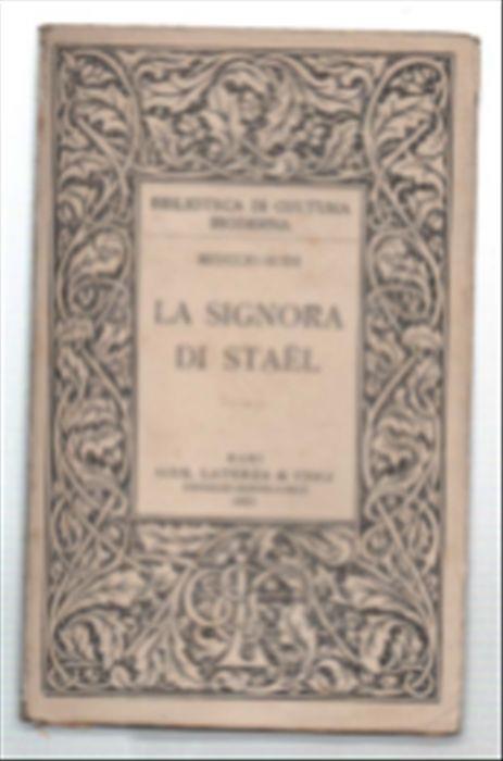 La Signora Di Staël - Meuccio Ruini - copertina