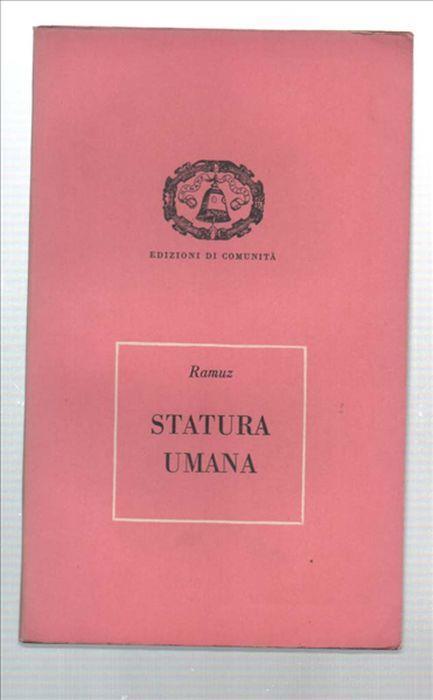 Statura Umana - Charles Ferdinand Ramuz - copertina