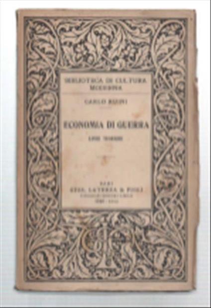 Economia Di Guerra. Linee Teoriche - Carlo Ruini - copertina