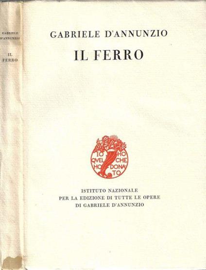 Il Ferro - Gabriele D'Annunzio - copertina