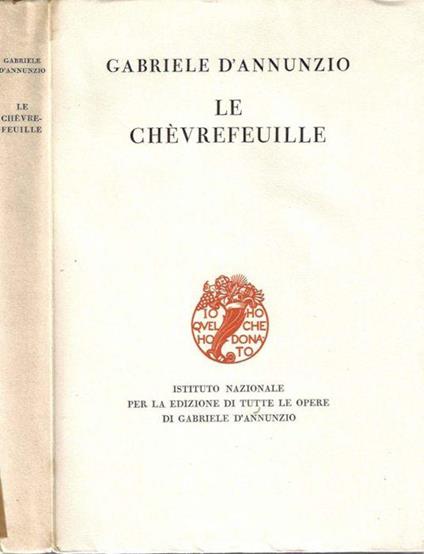 Le Chevrefeuille - Gabriele D'Annunzio - copertina