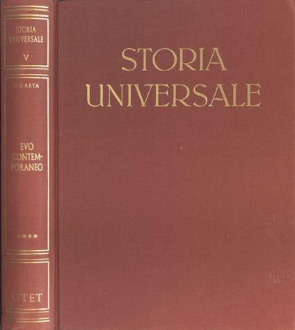 Storia universale Vol. V parte IV - Corrado Barbagallo - copertina