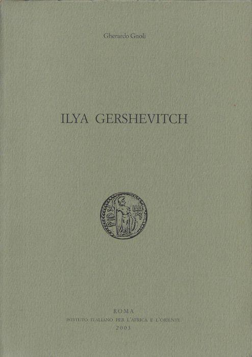 Ilya Gershevitch - Gherardo Gnoli - copertina