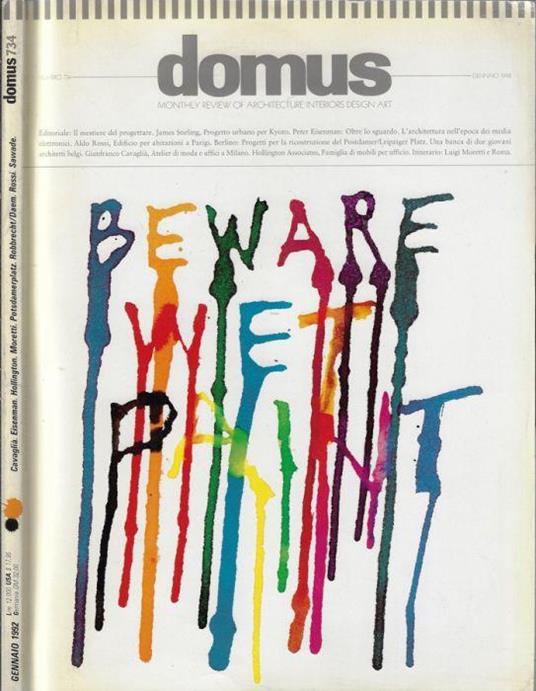 Domus N. 734 1992 - copertina