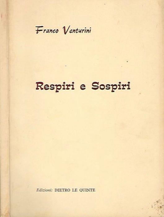 Respiri e Sospiri - Franco Venturi - copertina