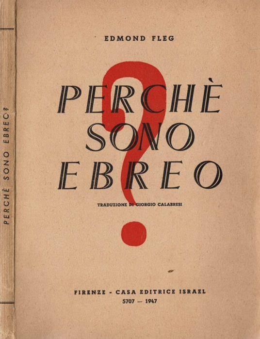 Perché sono ebreo ? - Edmond Fleg - copertina