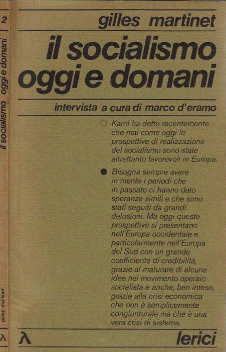 Il socialismo oggi e domani - Gilles Martinet - copertina