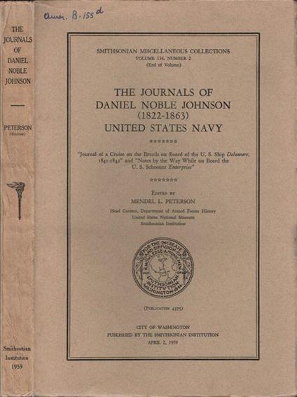 The journas of Daniel Noble Johnson (1822-1863) United States Navy - copertina